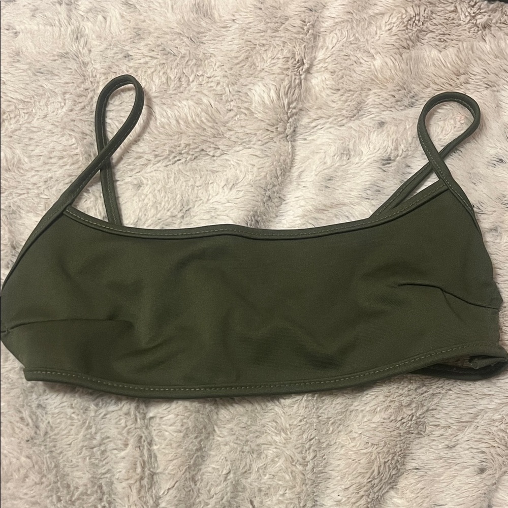 SHEIN Olive Green Crop Top